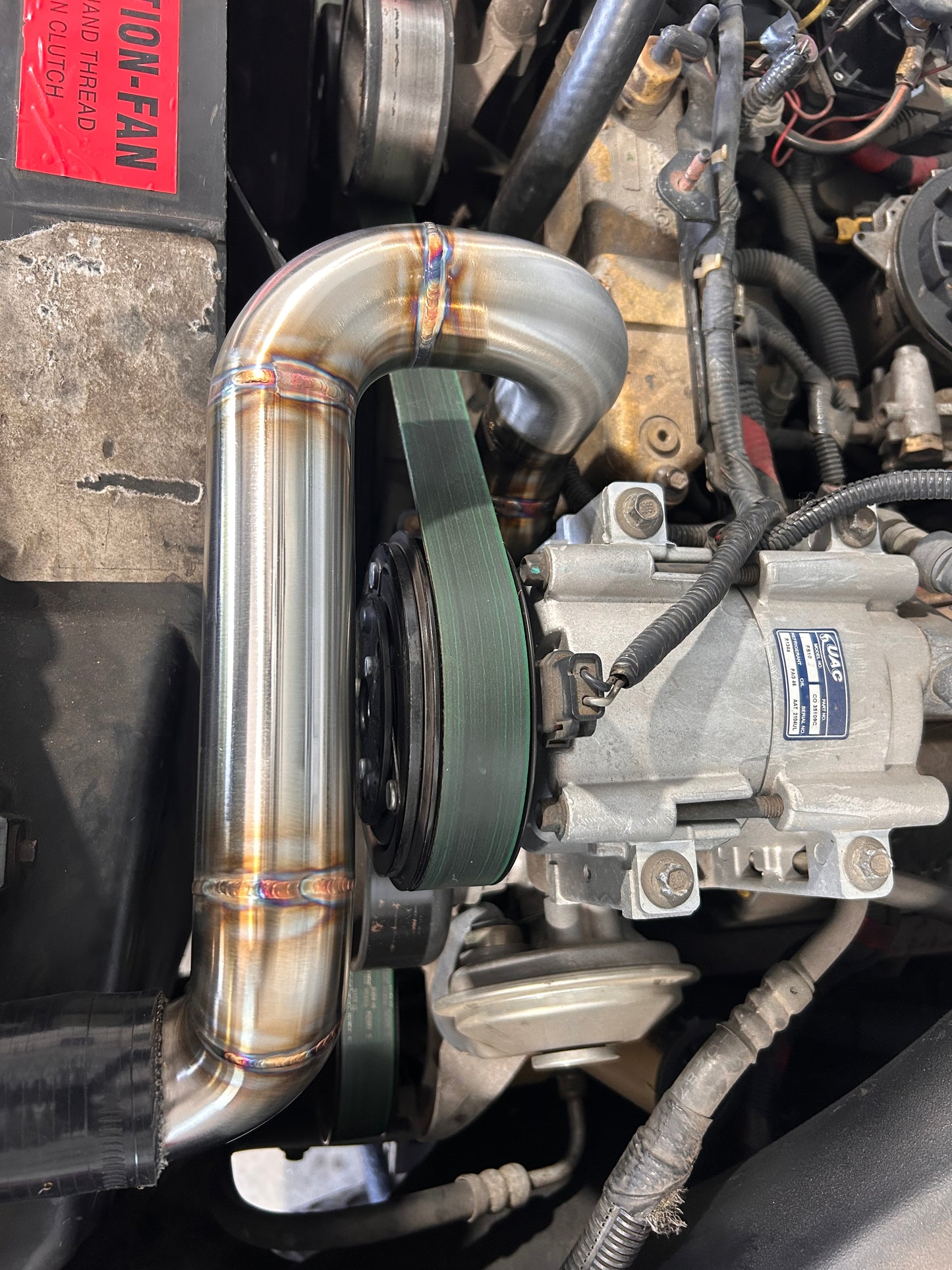 96-97 OBS 7.3 Stainless Coolant Pipe for Short SD Style housing