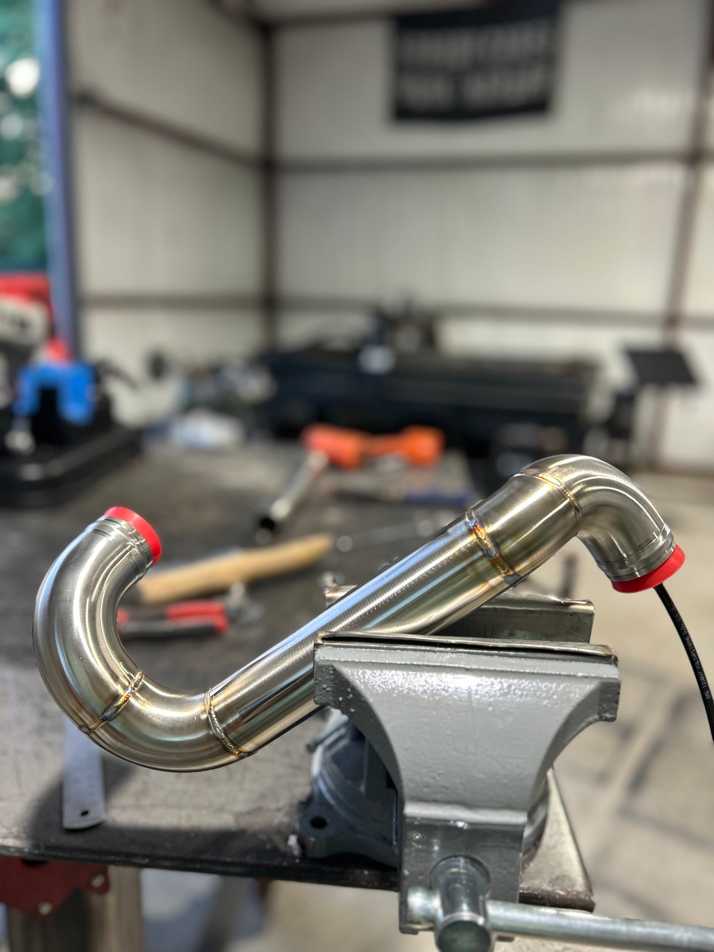 96-97 Stainless Upper Coolant Pipe with OBS Style Coolant Housing