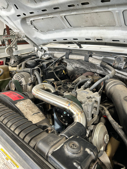 96-97 Stainless Upper Coolant Pipe with OBS Style Coolant Housing